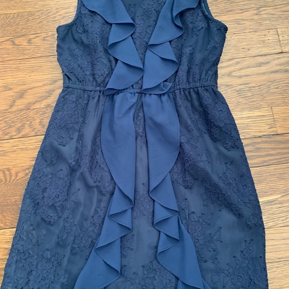 Bardot Other - Bardot juniors Navy lace ruffle dress